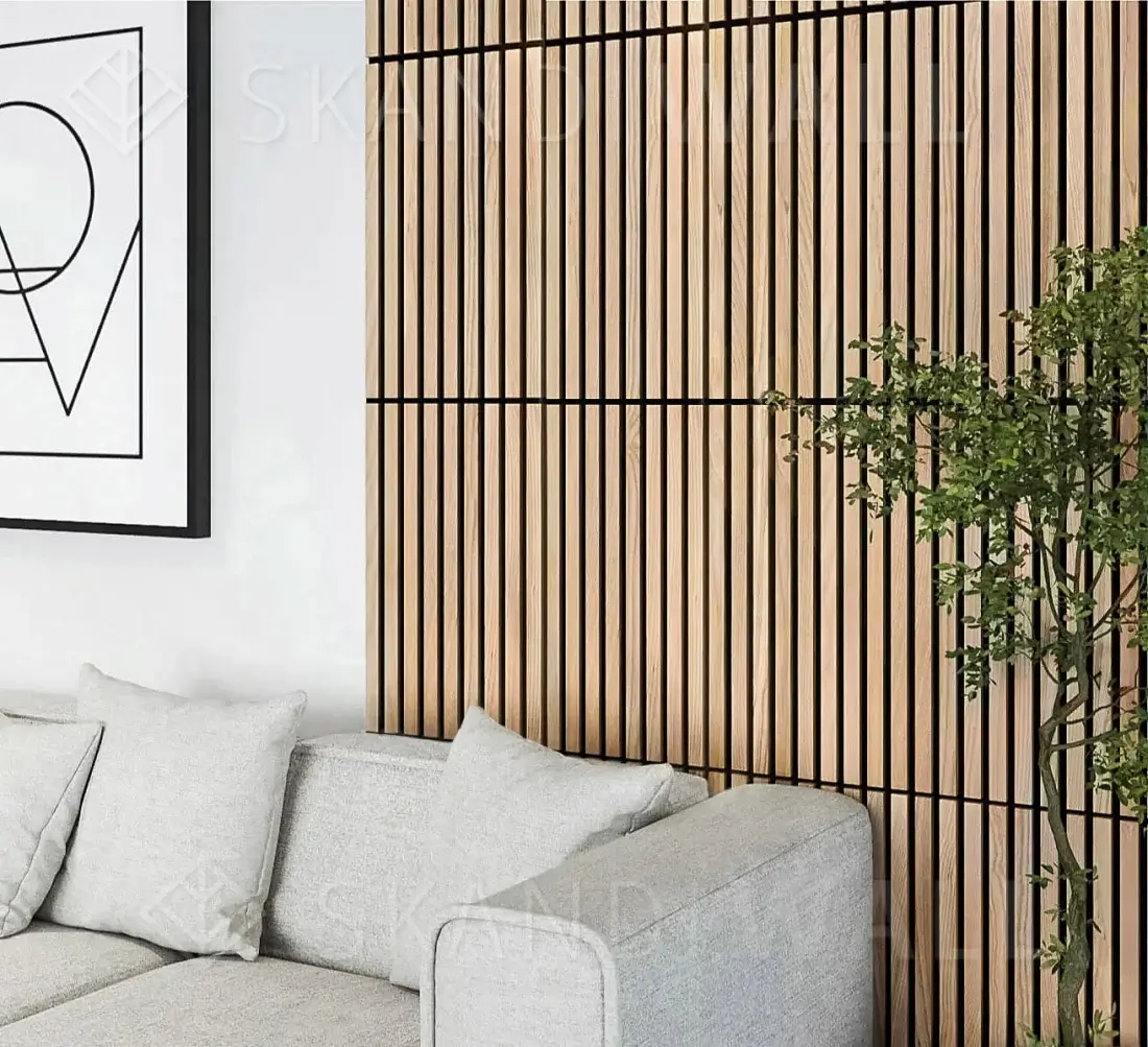 MINI - Natural oak - Wooden living room slats