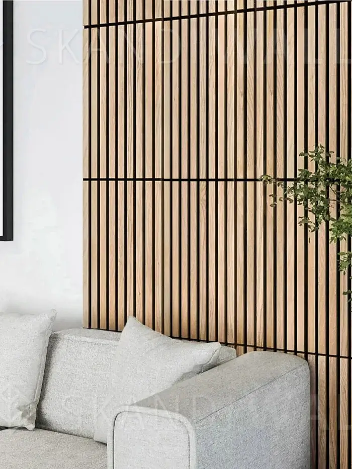 MINI - Natural oak - Wooden living room slats