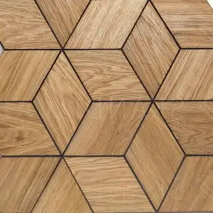 Wooden tile RHOMBUS Oak Camel 01