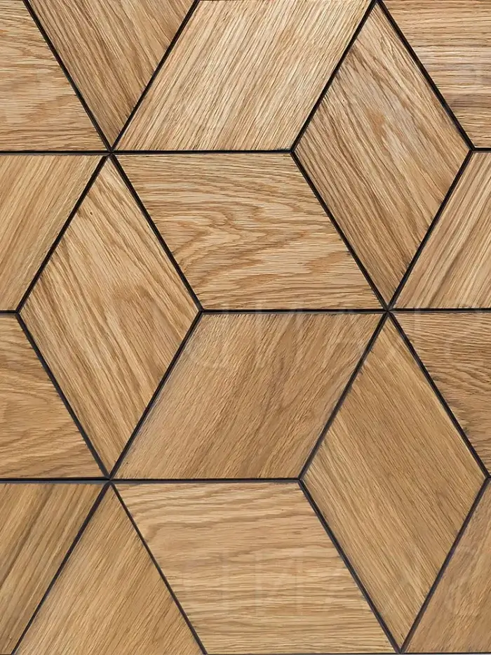 Wooden tile RHOMBUS Oak Camel 01