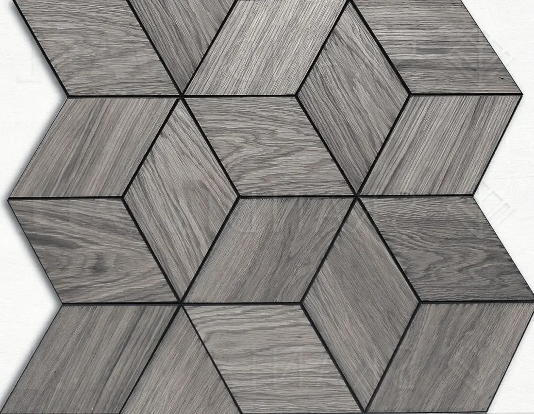 Плитка дерев'яна RHOMBUS Дуб Gray 01