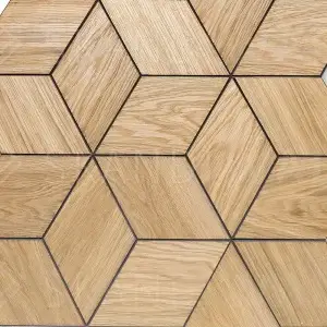 Wooden tiles on the wall - RHOMBUS