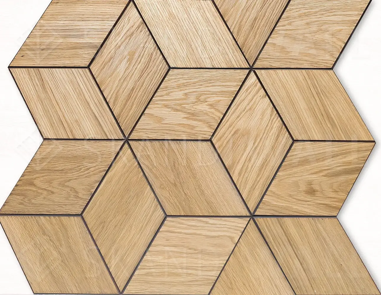 Wooden tiles on the wall - RHOMBUS