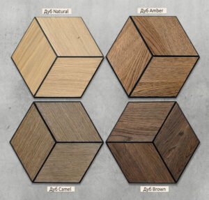 Samples of diamonds 4pcs - wood - signatures